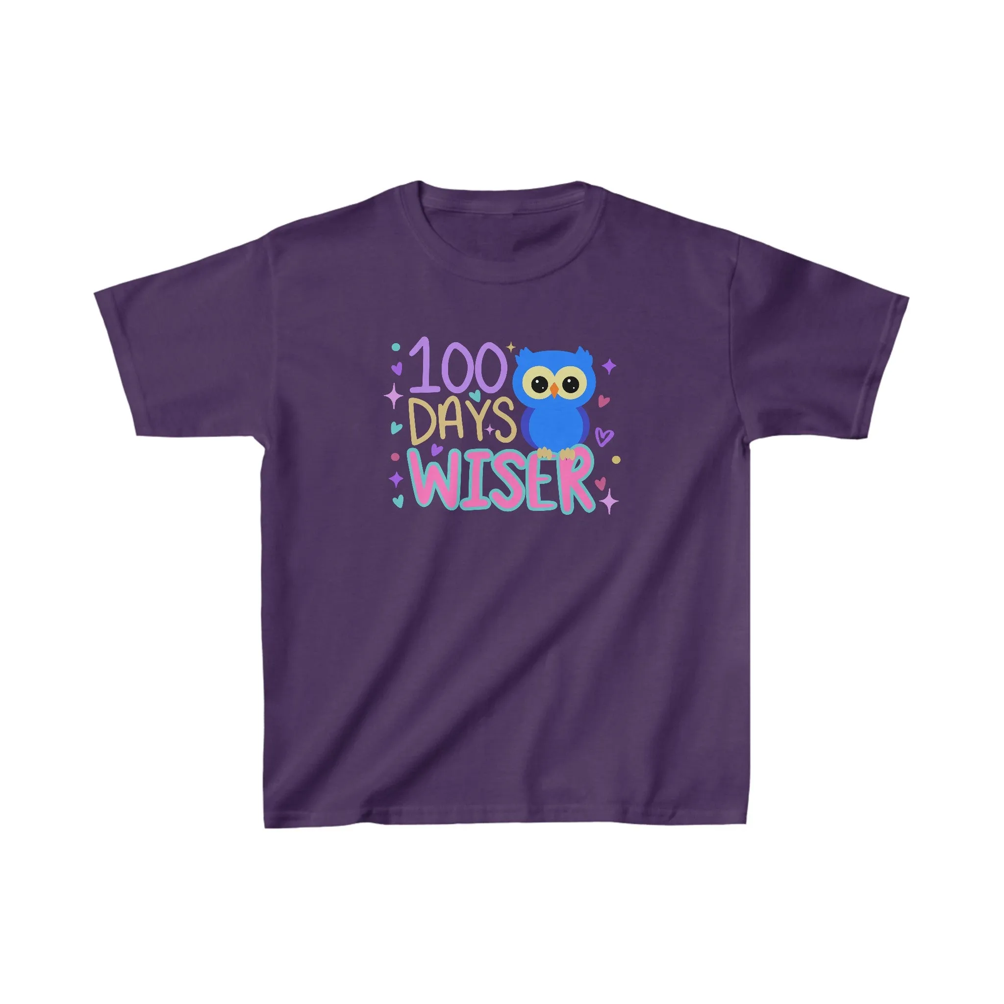 100 Days of Wiser Owl T-Shirt, Youth, School Spirit