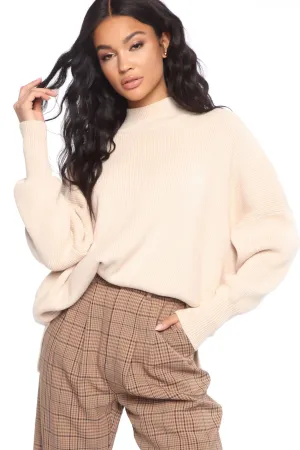 Adrian Oversized Boyfriend Sweater - Beige