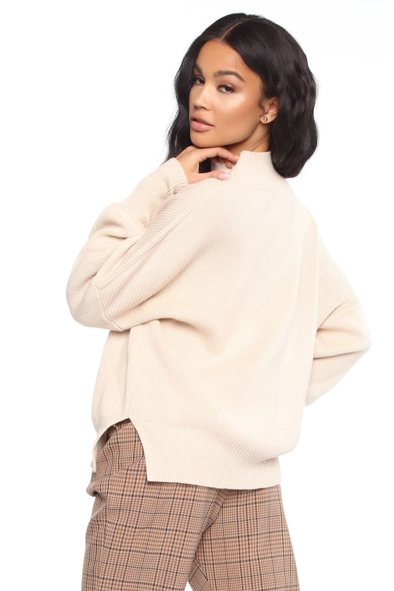 Adrian Oversized Boyfriend Sweater - Beige