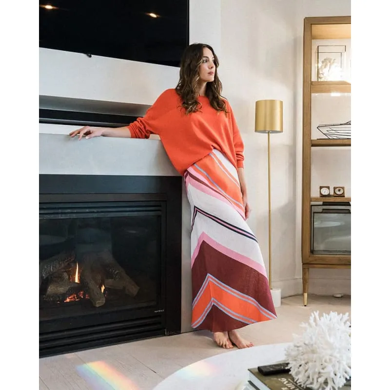 Austin Bias Skirt | Wide Stripe