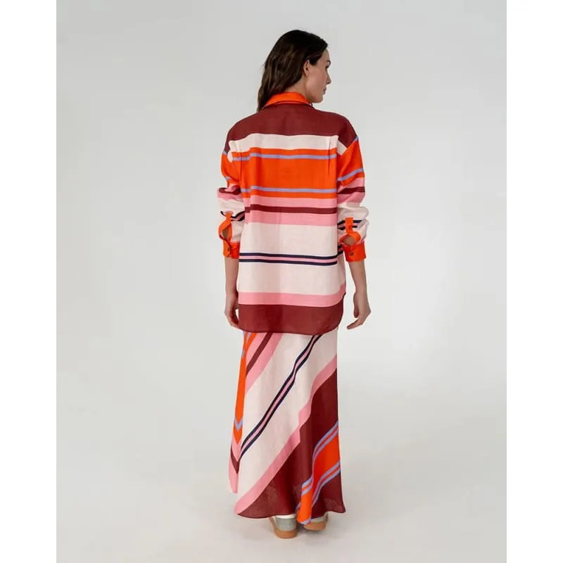Austin Bias Skirt | Wide Stripe