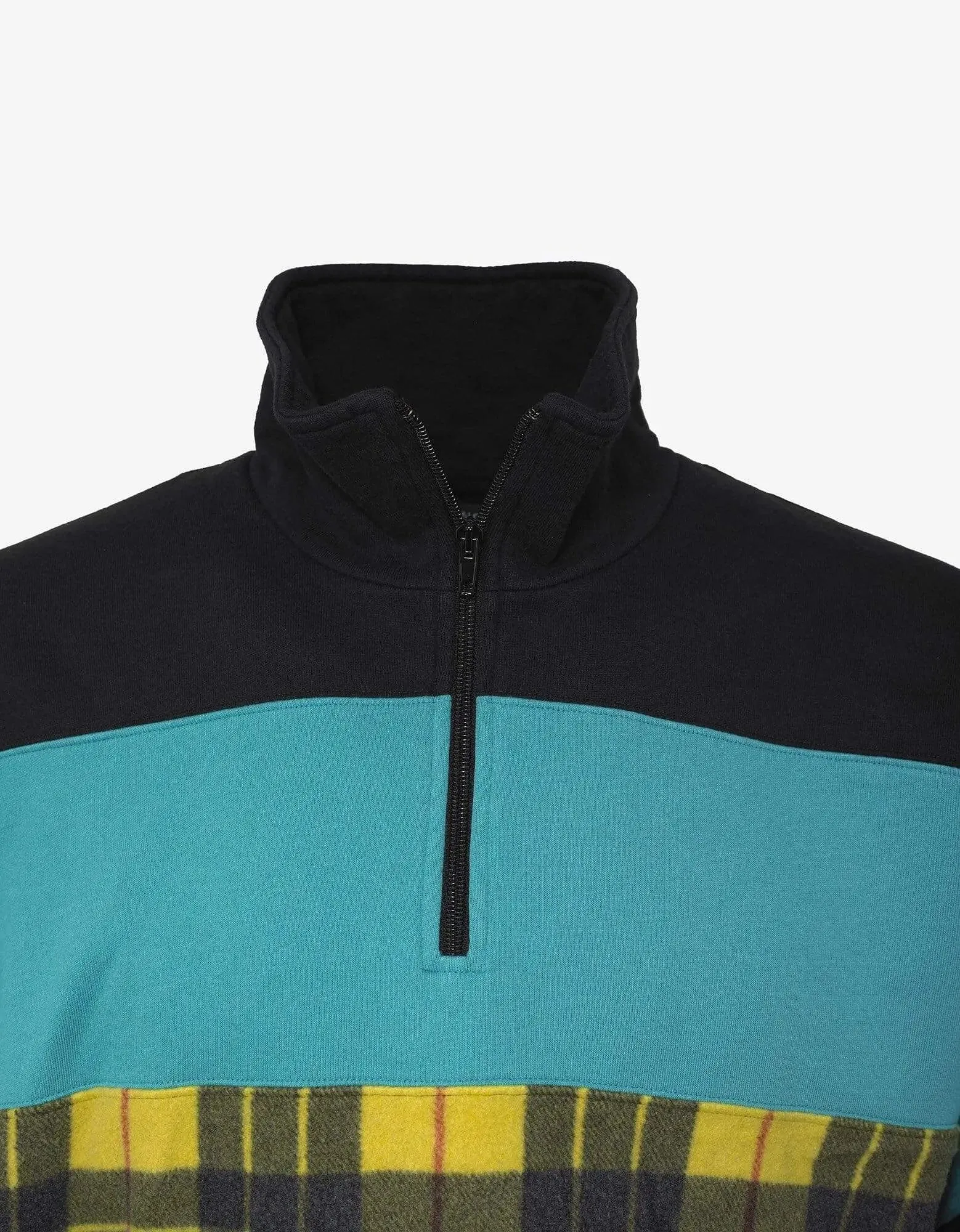 Balenciaga Multi-Panel Fleece & Felt Sweatshirt