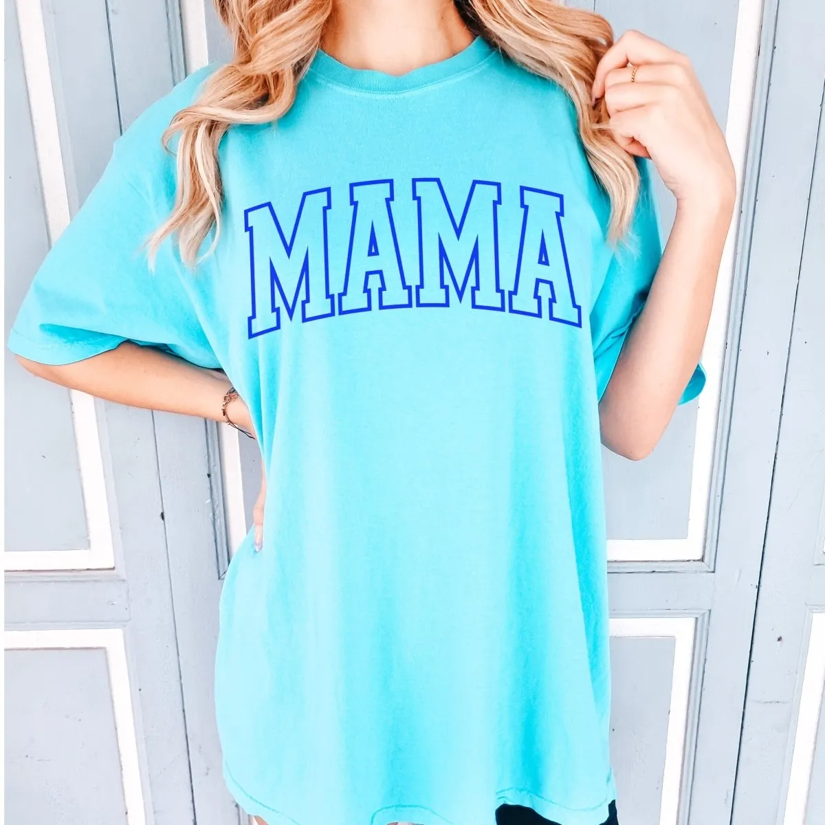 Blue Mama Puff Comfort Color Tee