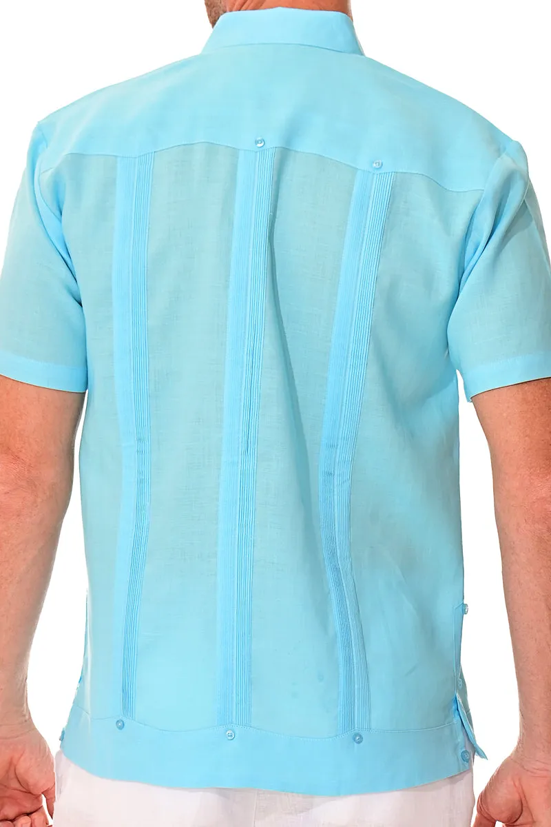 Bohio 100% Linen Traditional Guayabera Shirt for Men's 4 Pocket S/S in (8) Colors -LS499