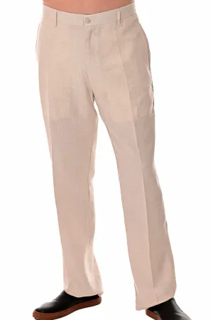 Bohio Men's Linen Blend Casual Summer Flat Front Pants in (5) Colors - MLP50C