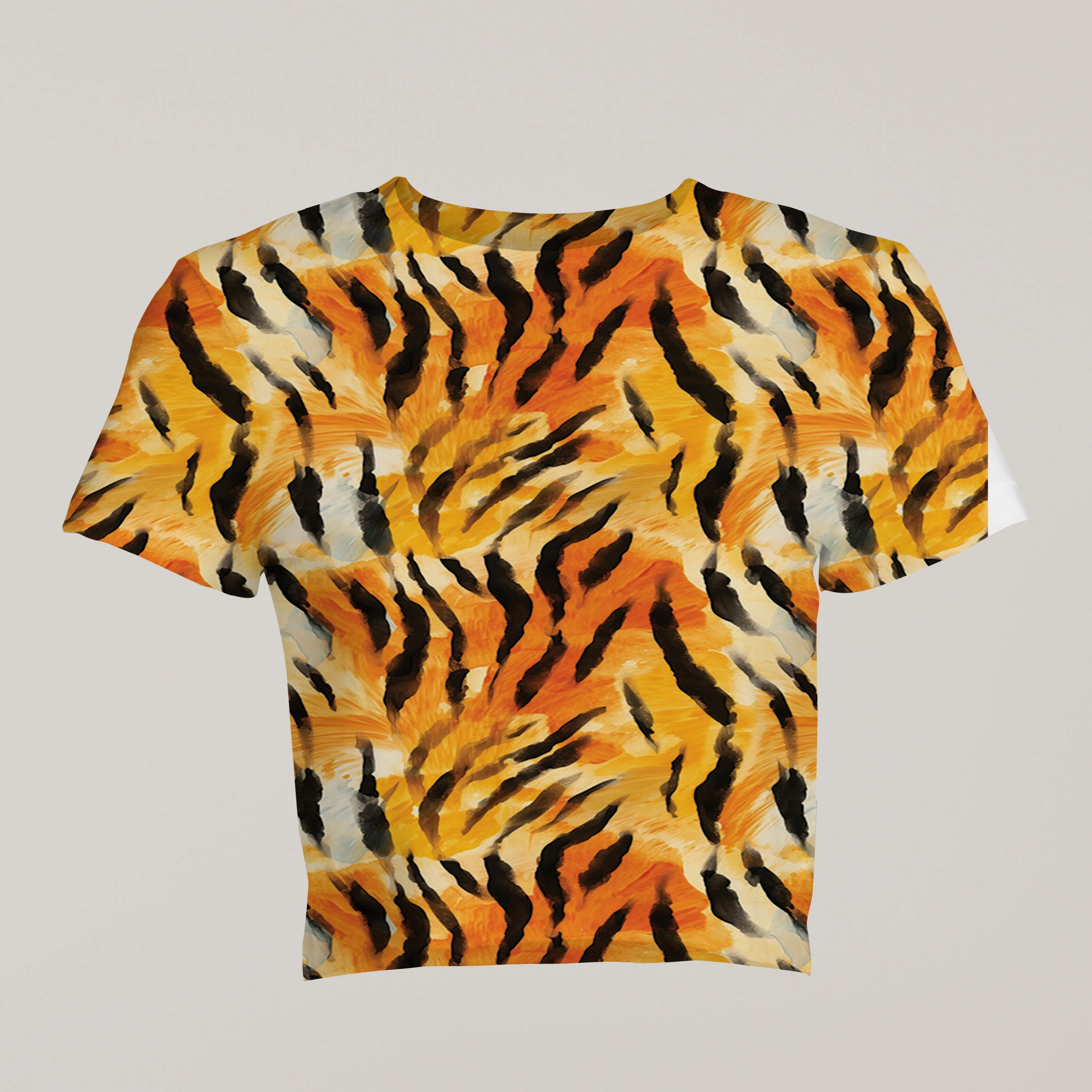 Bold and Striking Women's Tiger Print Crop Top