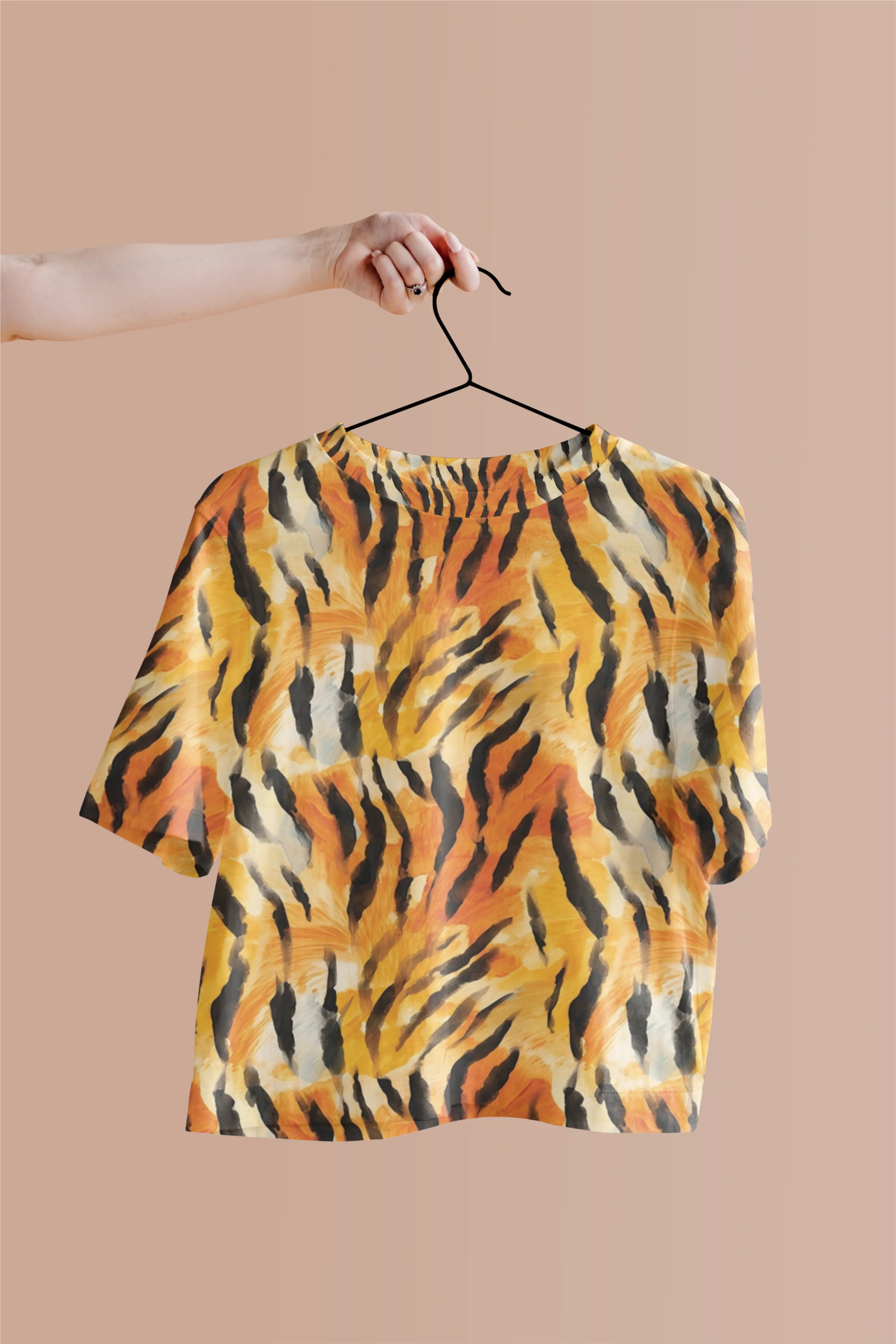 Bold and Striking Women's Tiger Print Crop Top
