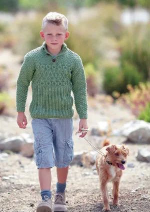 Boy's Round Neck and S.U.N Sweaters in Sirdar Supersoft Aran (2433) - Digital Version