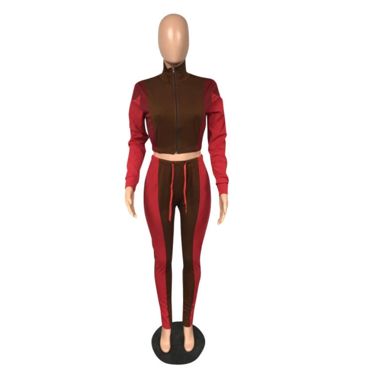 Burgundy Brown tracksuit