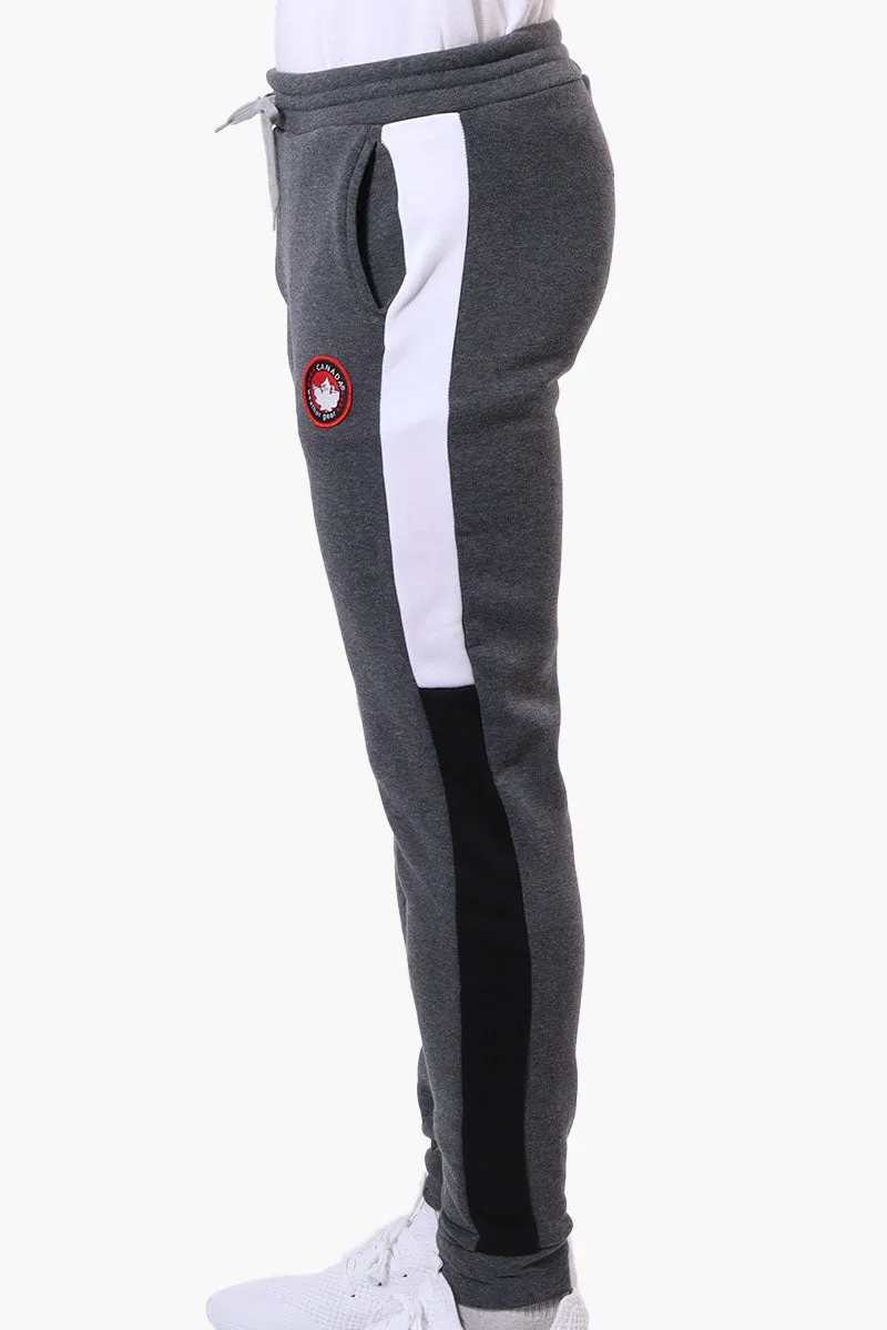 Canada Weather Gear Side Stripe Tie Waist Joggers - Grey