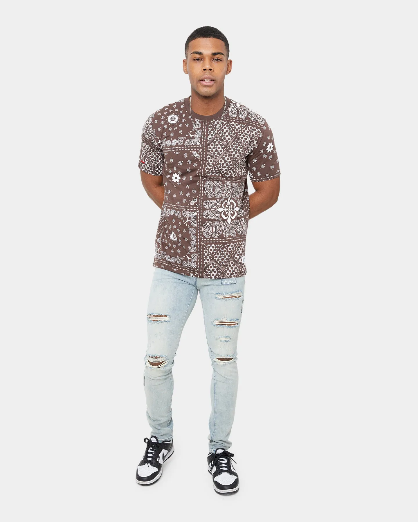 Carre Bandana Ultra Classic Short Sleeve T-Shirt Dark Brown