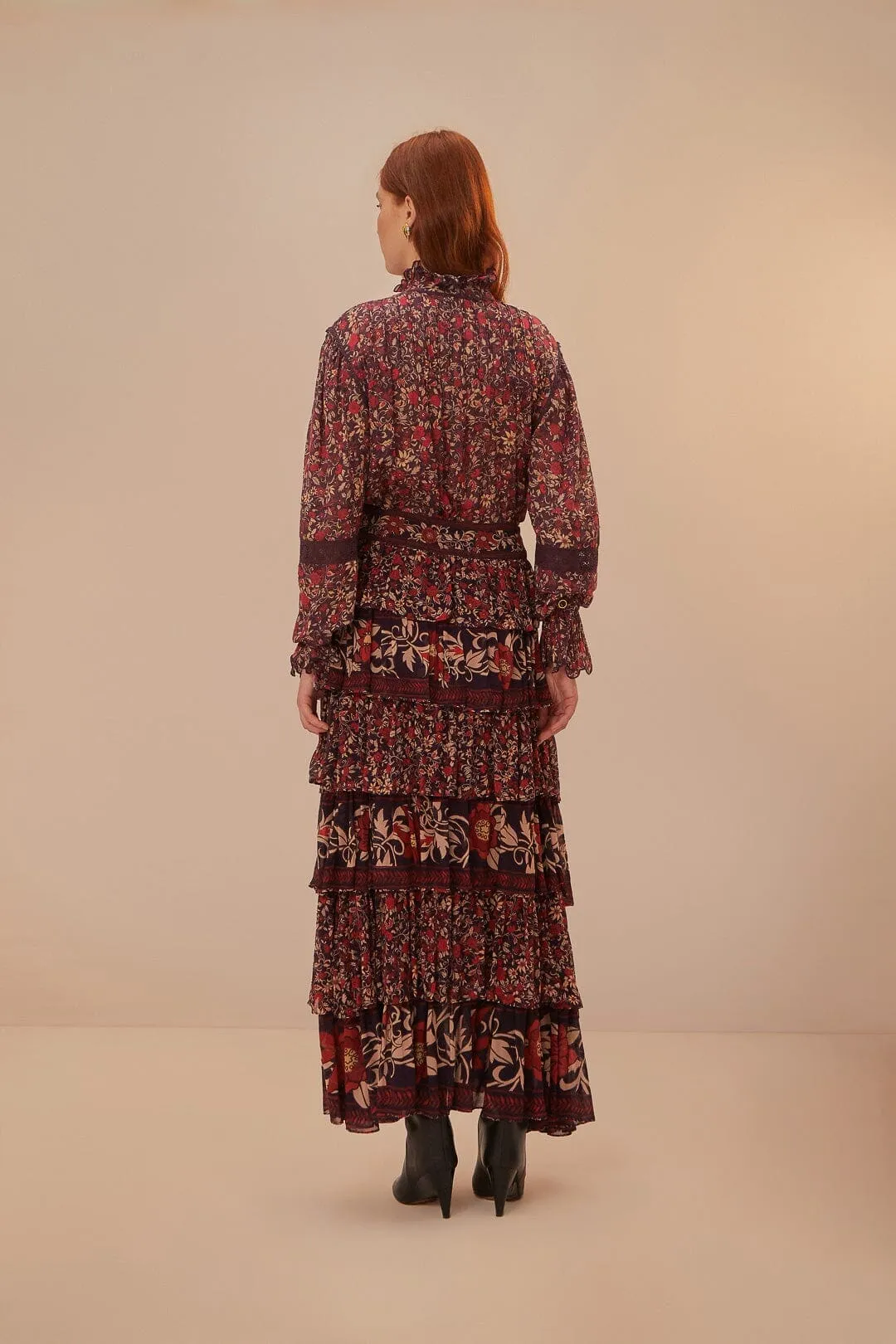 Chelsea Garden Ruffles Maxi Skirt