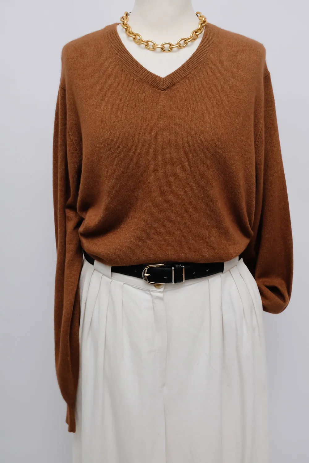 CINNAMON CASHMERE SILK OVERSIZE SWEATER