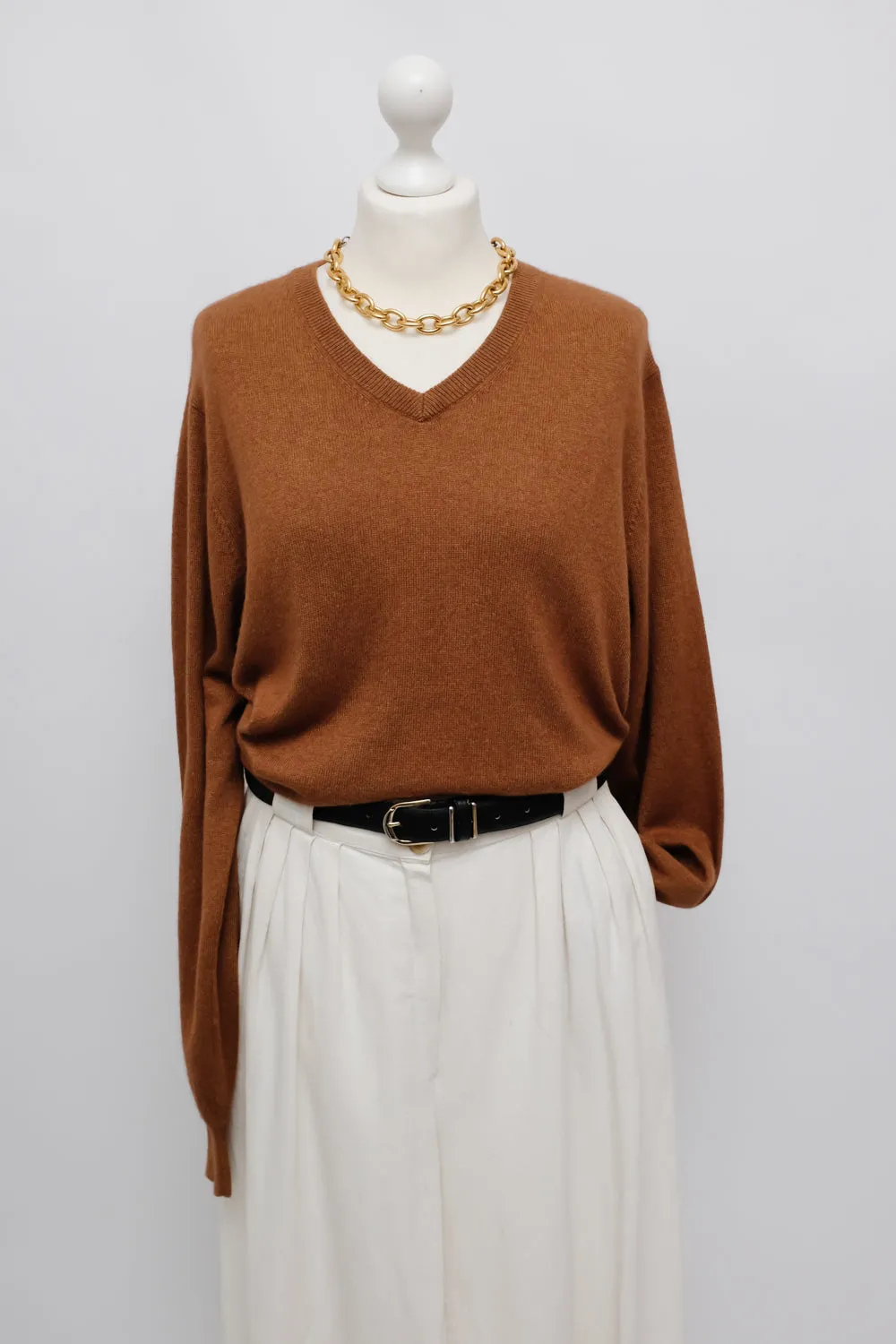 CINNAMON CASHMERE SILK OVERSIZE SWEATER