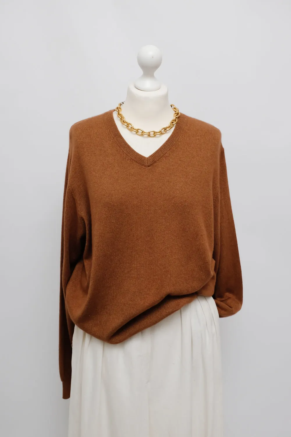CINNAMON CASHMERE SILK OVERSIZE SWEATER