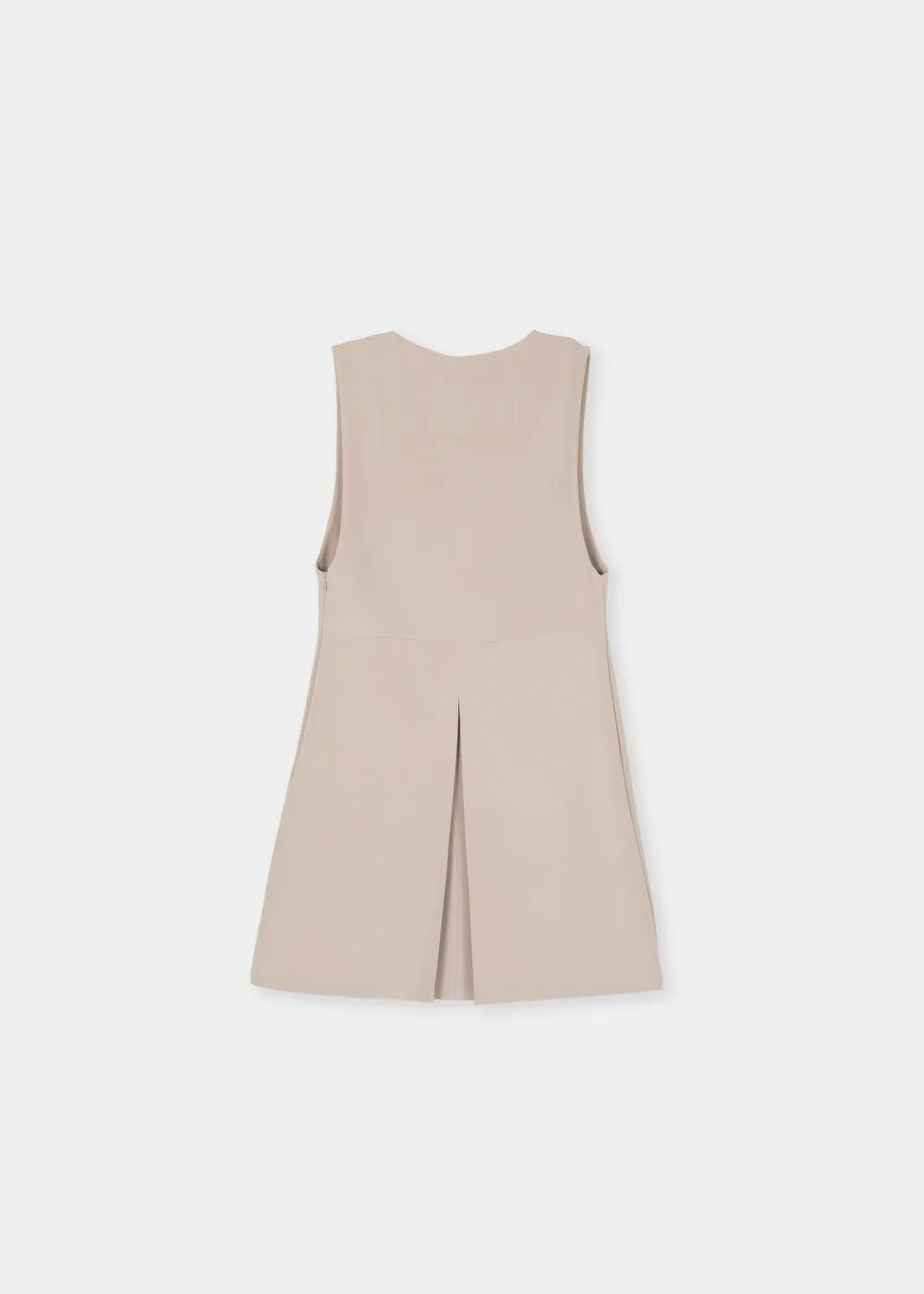 Deep V Neck Pleated Dress