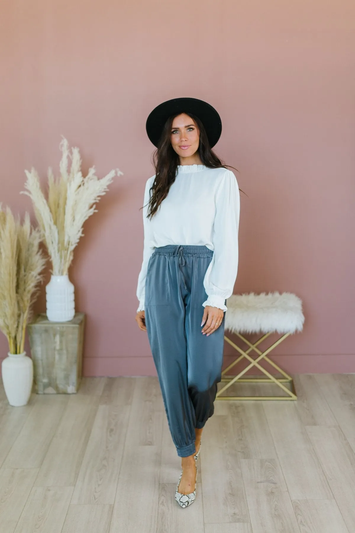 Drawstring Dressy Joggers