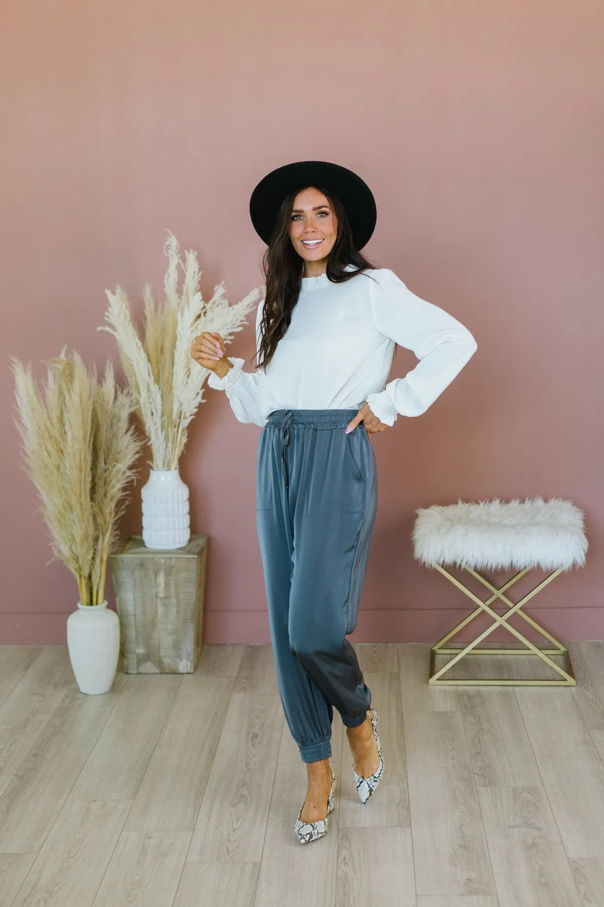 Drawstring Dressy Joggers