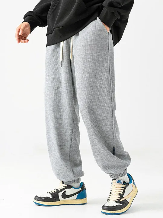 Embroidery Waffle Joggers