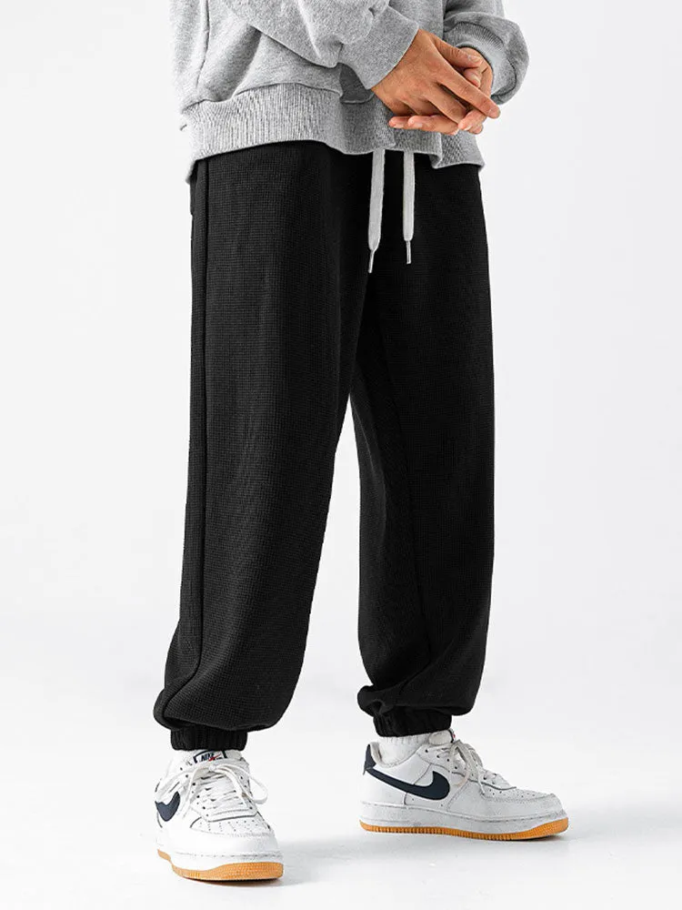 Embroidery Waffle Joggers
