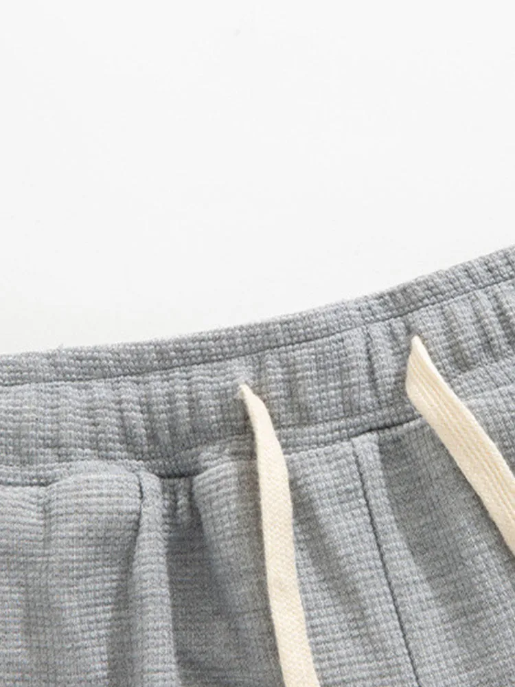 Embroidery Waffle Joggers