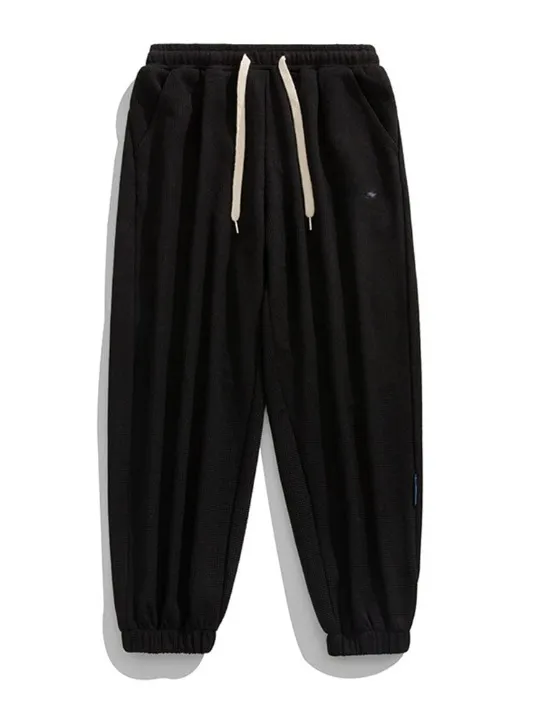 Embroidery Waffle Joggers