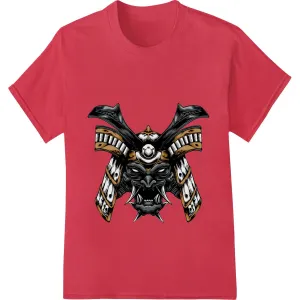 Fearsome Samurai Skull Wings Heat Transfer - Bold DTF Print