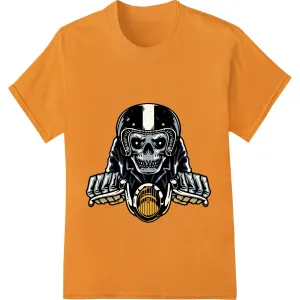 Fearsome Skull Motorcycle Helmet Halloween DTF Print