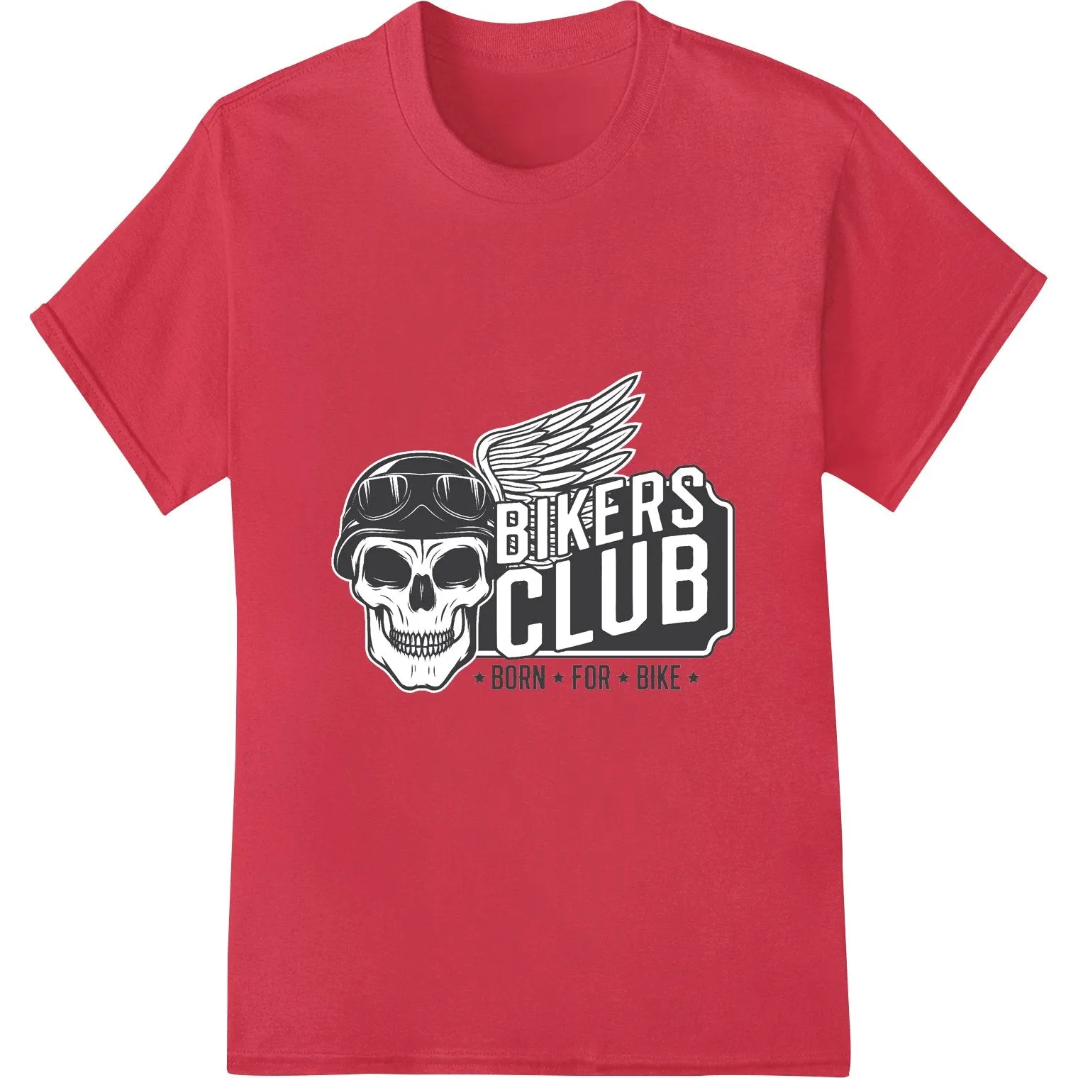 Fierce Bikers Club Skull Design - Born to Ride DTF Print