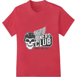 Fierce Bikers Club Skull Design - Born to Ride DTF Print