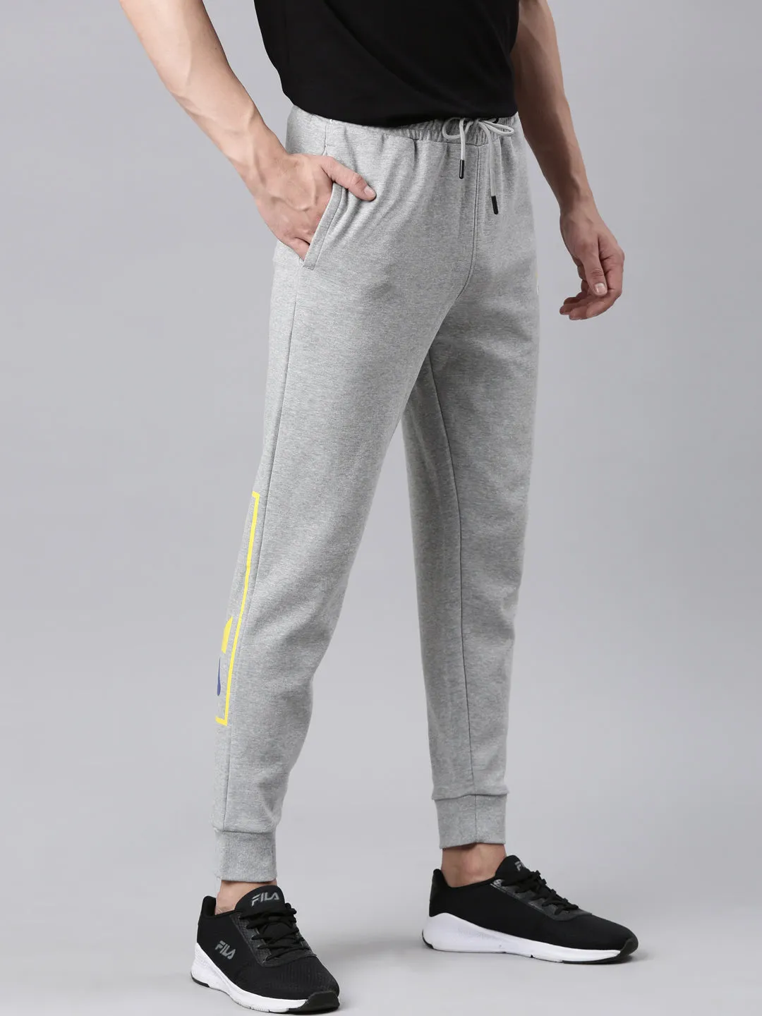 Fila Grey Pedrot Men's Ribbed Joggers