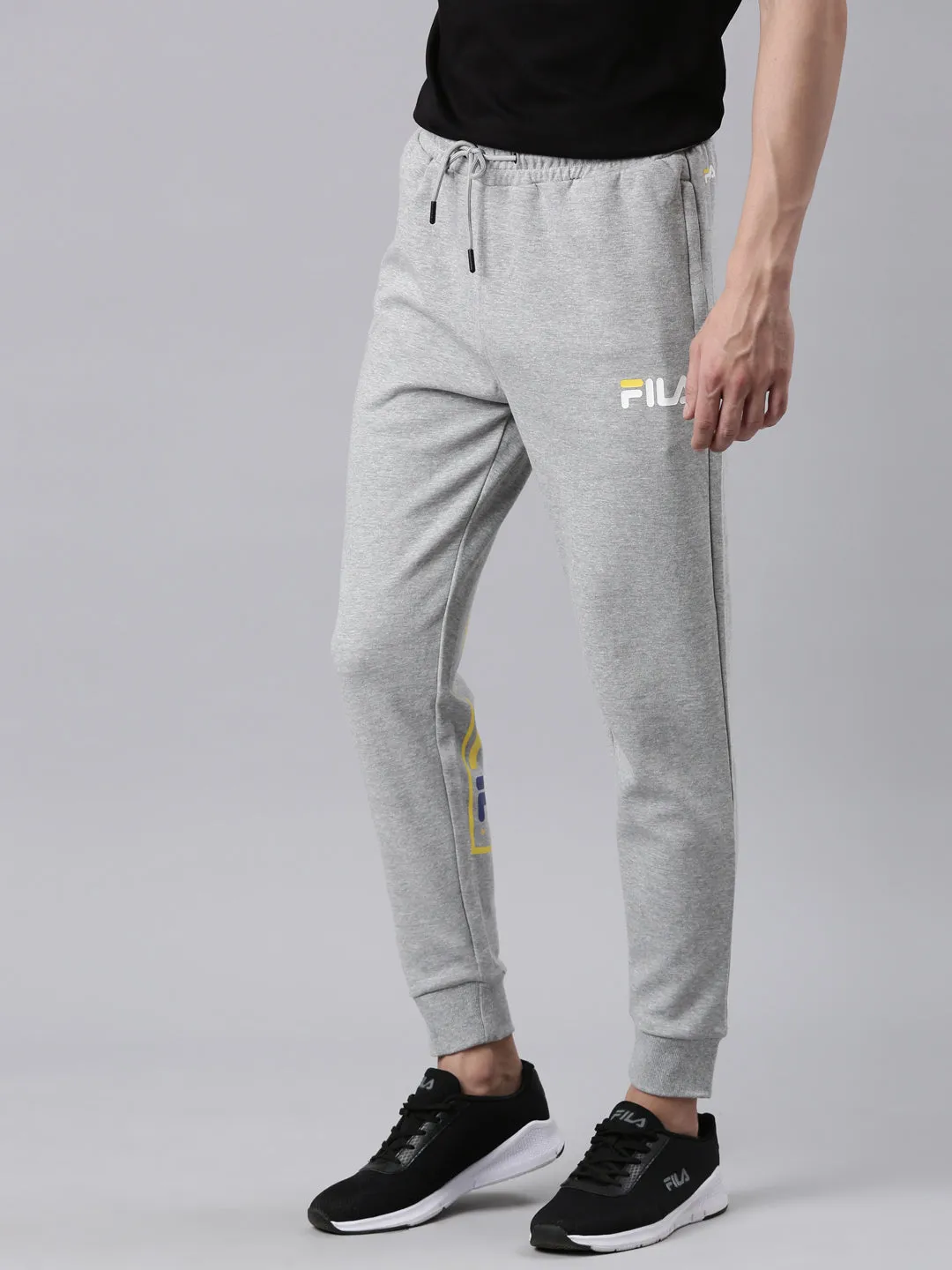 Fila Grey Pedrot Men's Ribbed Joggers