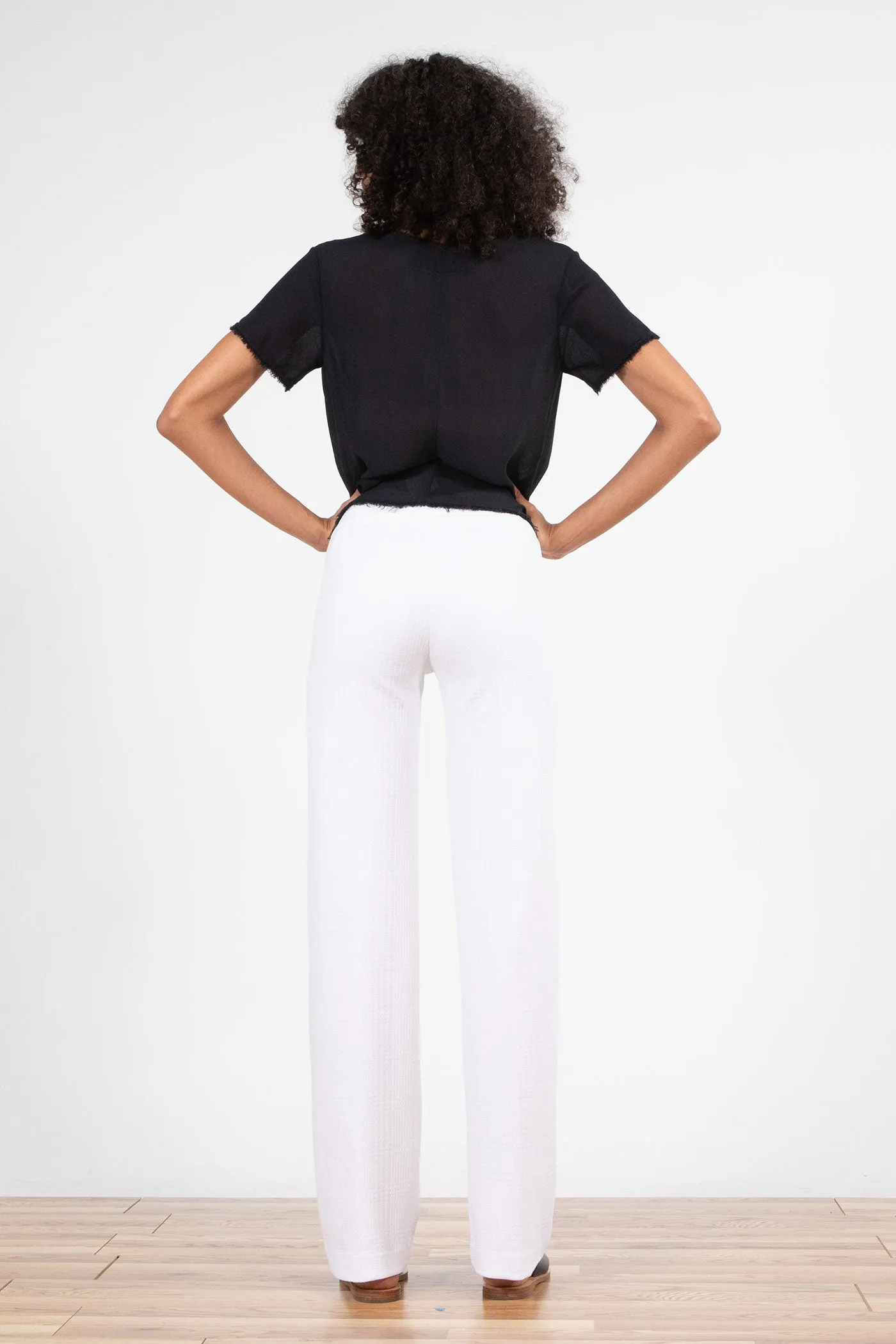 FLAVIA Jacquard White