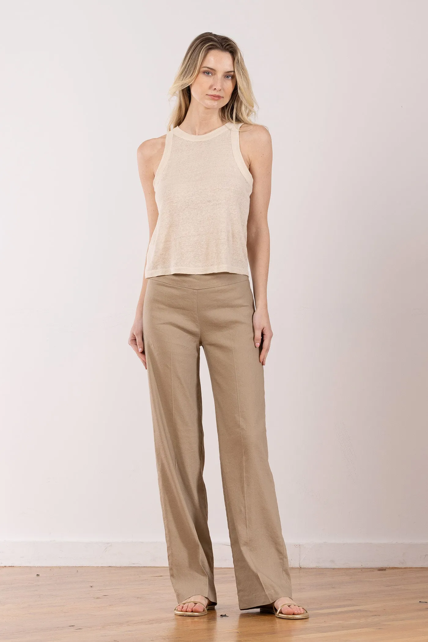 FLAVIA Linen Khaki