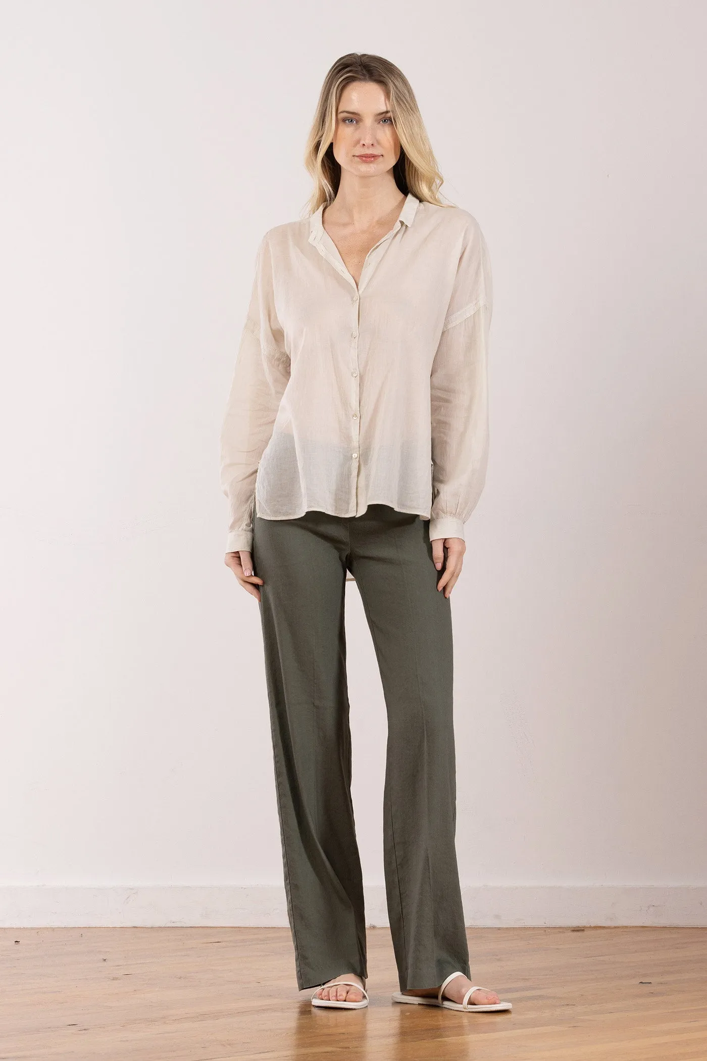FLAVIA Linen Olive Green