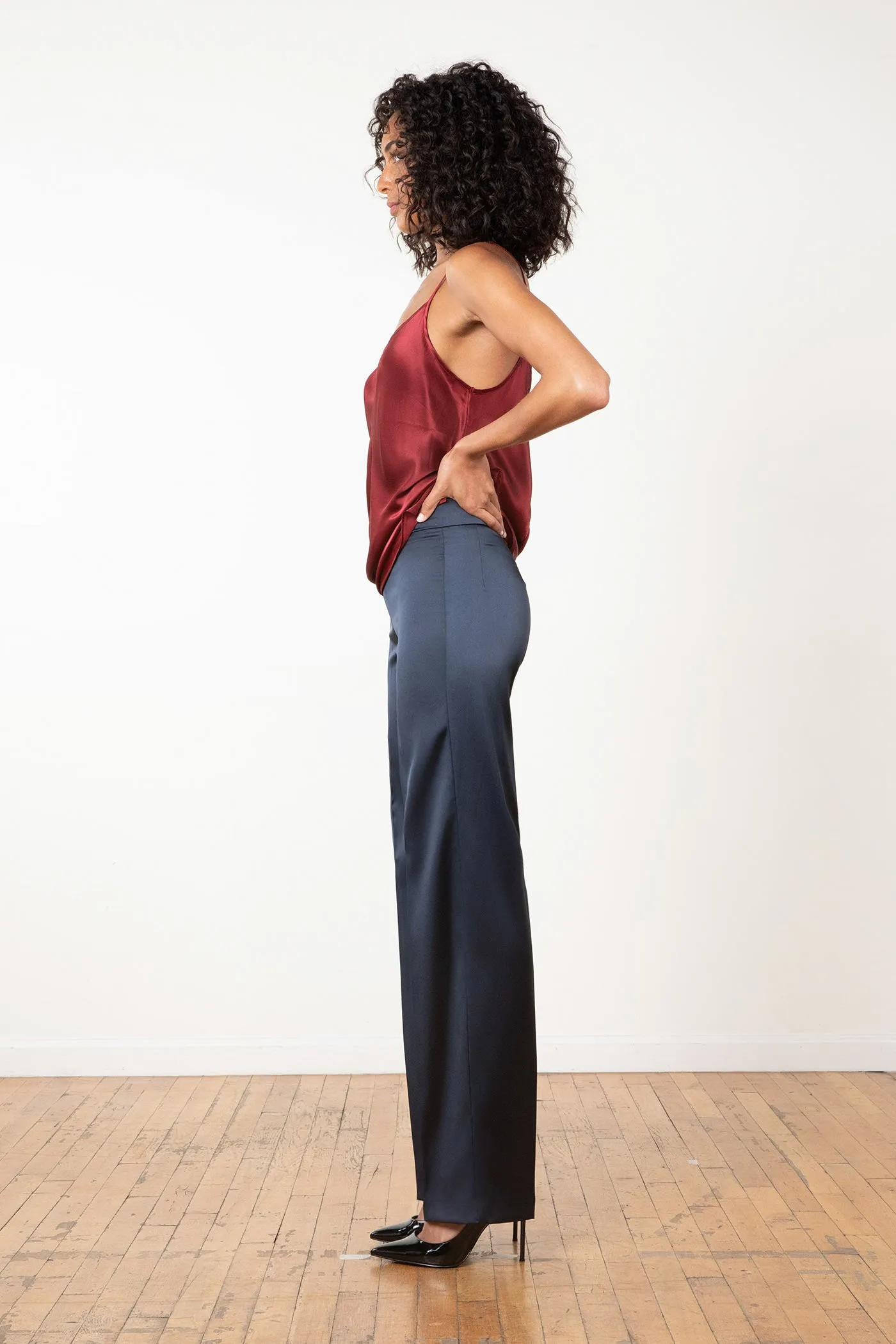 FLAVIA Satin Navy