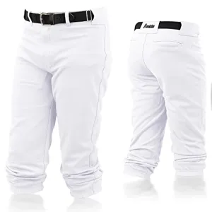 Franklin Sports Youth Baseball Pants - White Baseball and Softball Pants - Boys   Girls Classic Fit Kids Pants with Belt Loop - X-Small