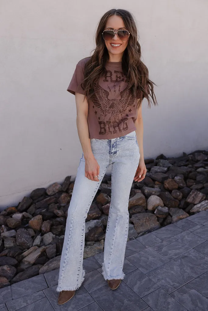 Free Bird Vintage Graphic S/S Seamless Faux Crop PREORDER