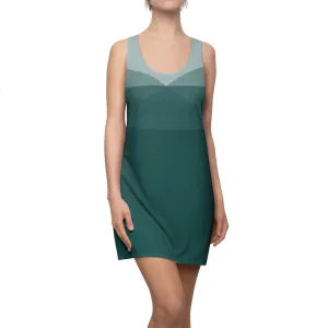 Geometric Green Color-blocked Sundress