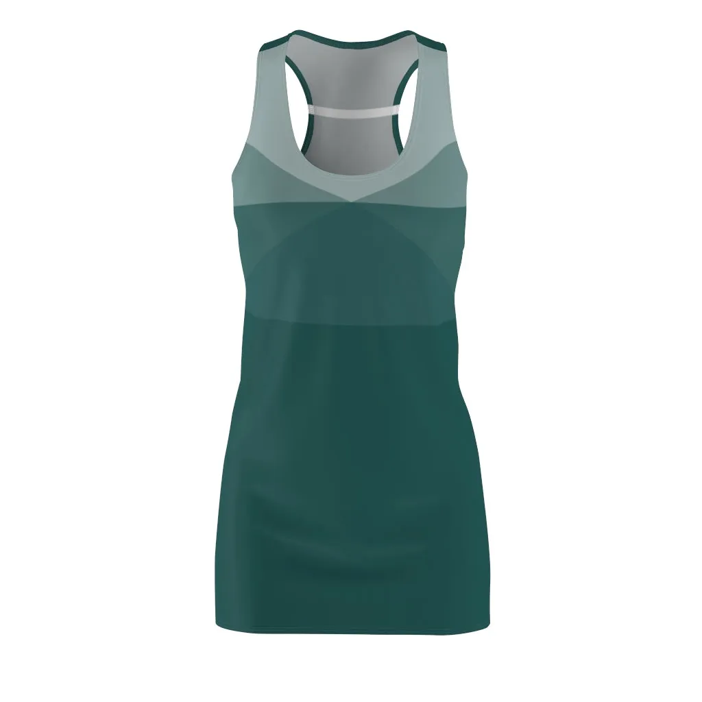 Geometric Green Color-blocked Sundress