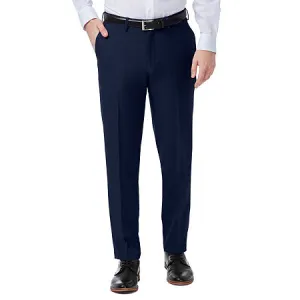Haggar Mens Slim fit Dress Pants 33 / 30 Blue Solid