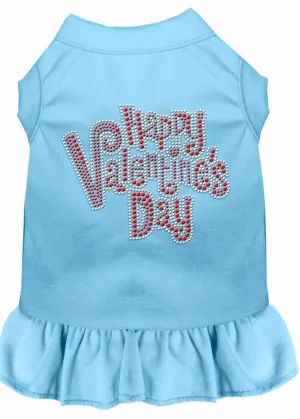 Happy Valentines Day Rhinestone Dress Baby Blue Xl (16)