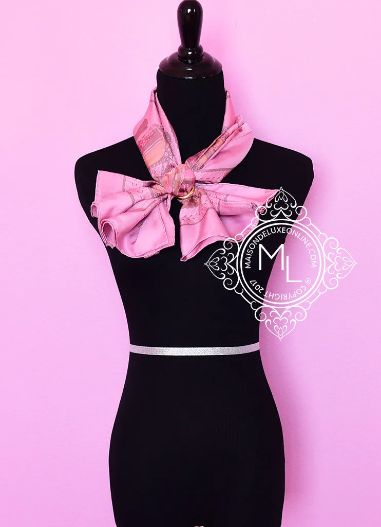 Hermes Pink Dip Dye Silk 90 cm La Danse du Cheval Marwari Scarf