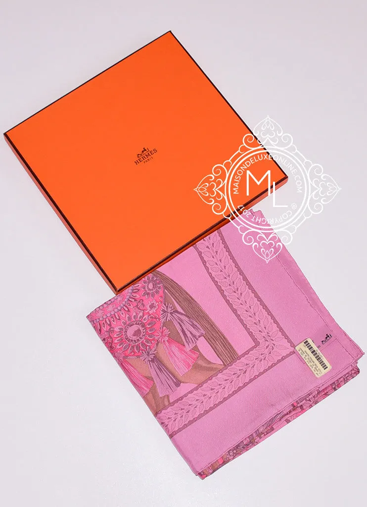 Hermes Pink Dip Dye Silk 90 cm La Danse du Cheval Marwari Scarf