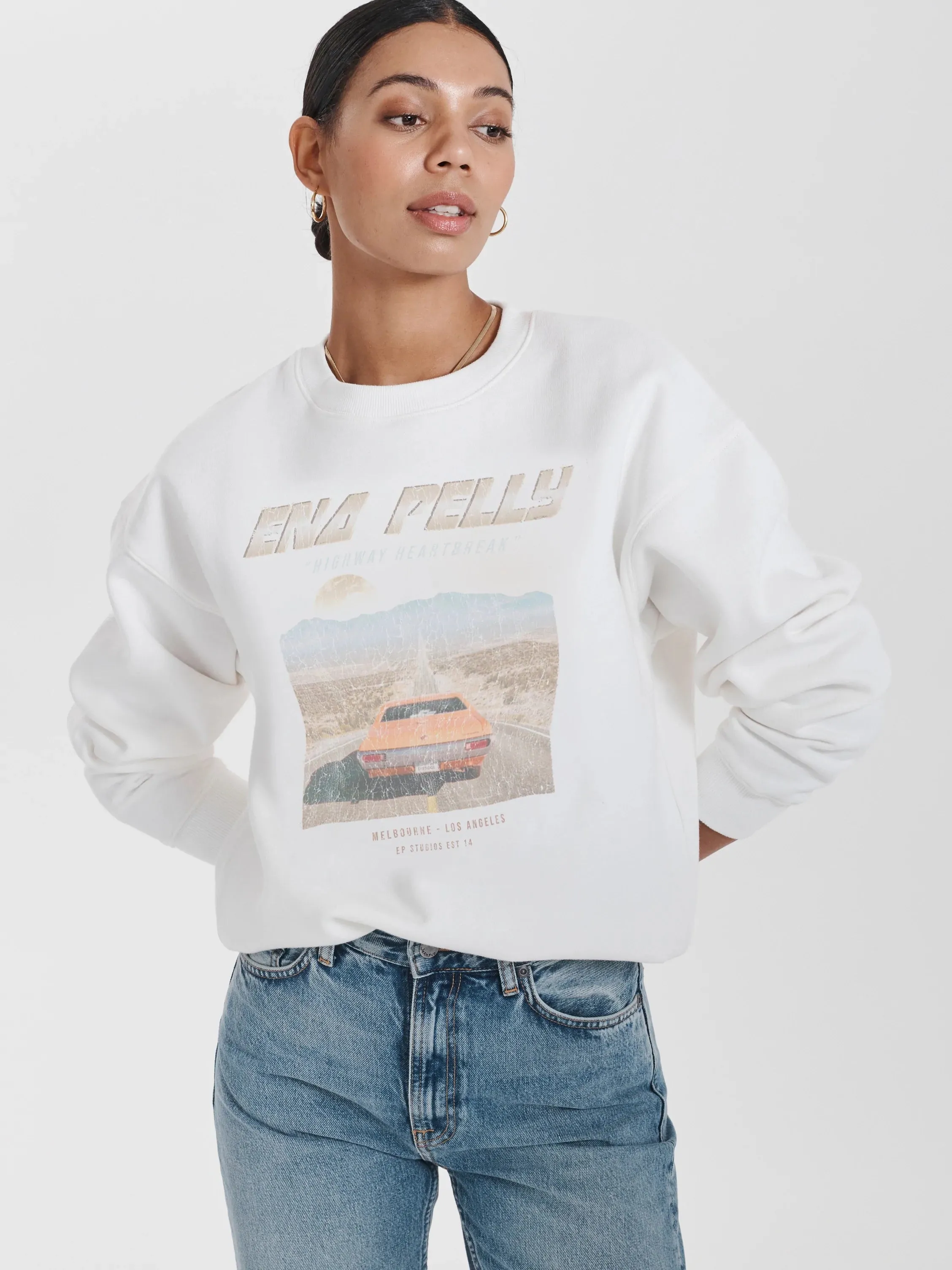 Highway Heartbreak Sweater (Vintage White)