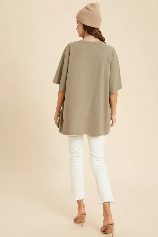 It's All Good Oversized Distressed Tee