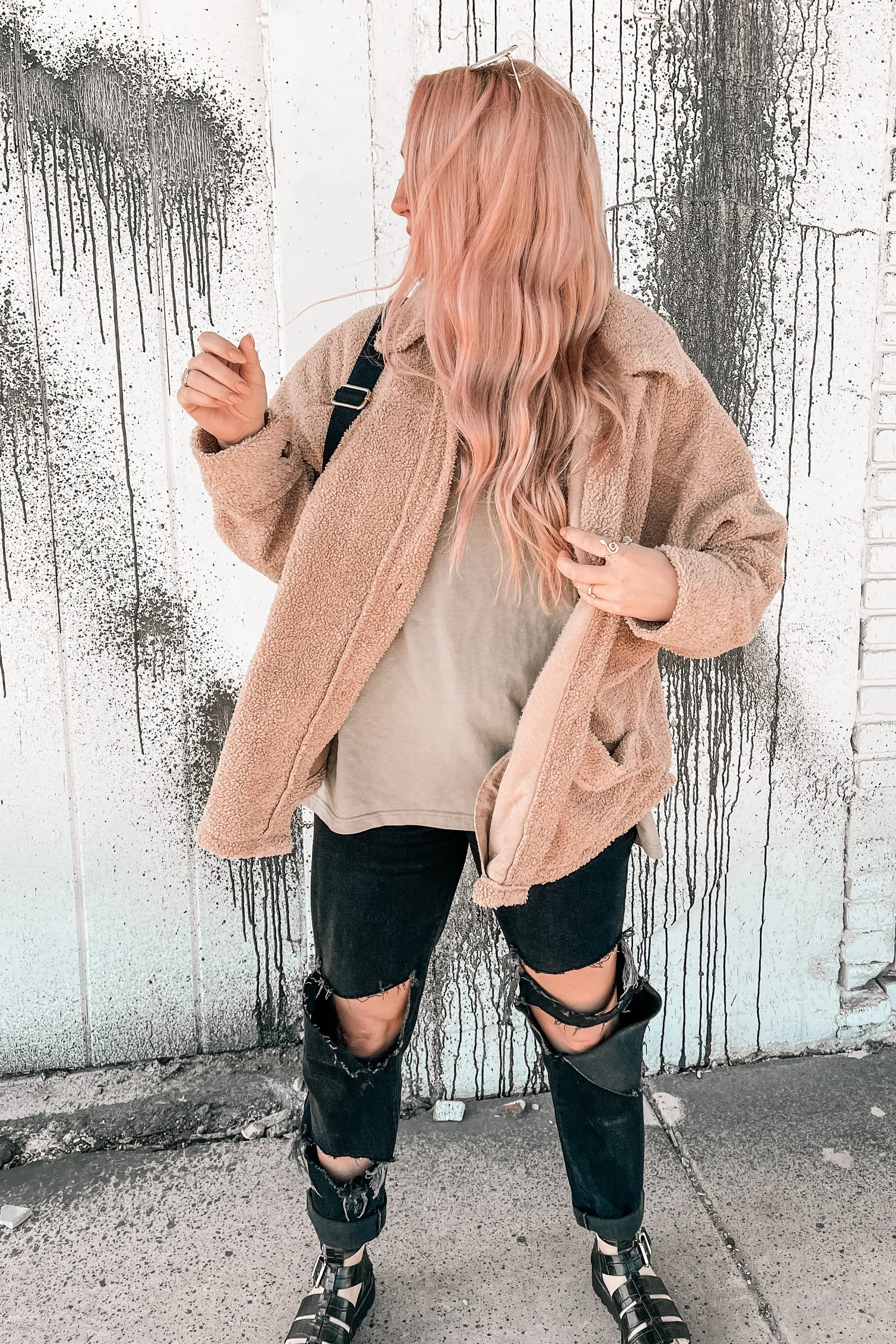 It's All Good Oversized Distressed Tee