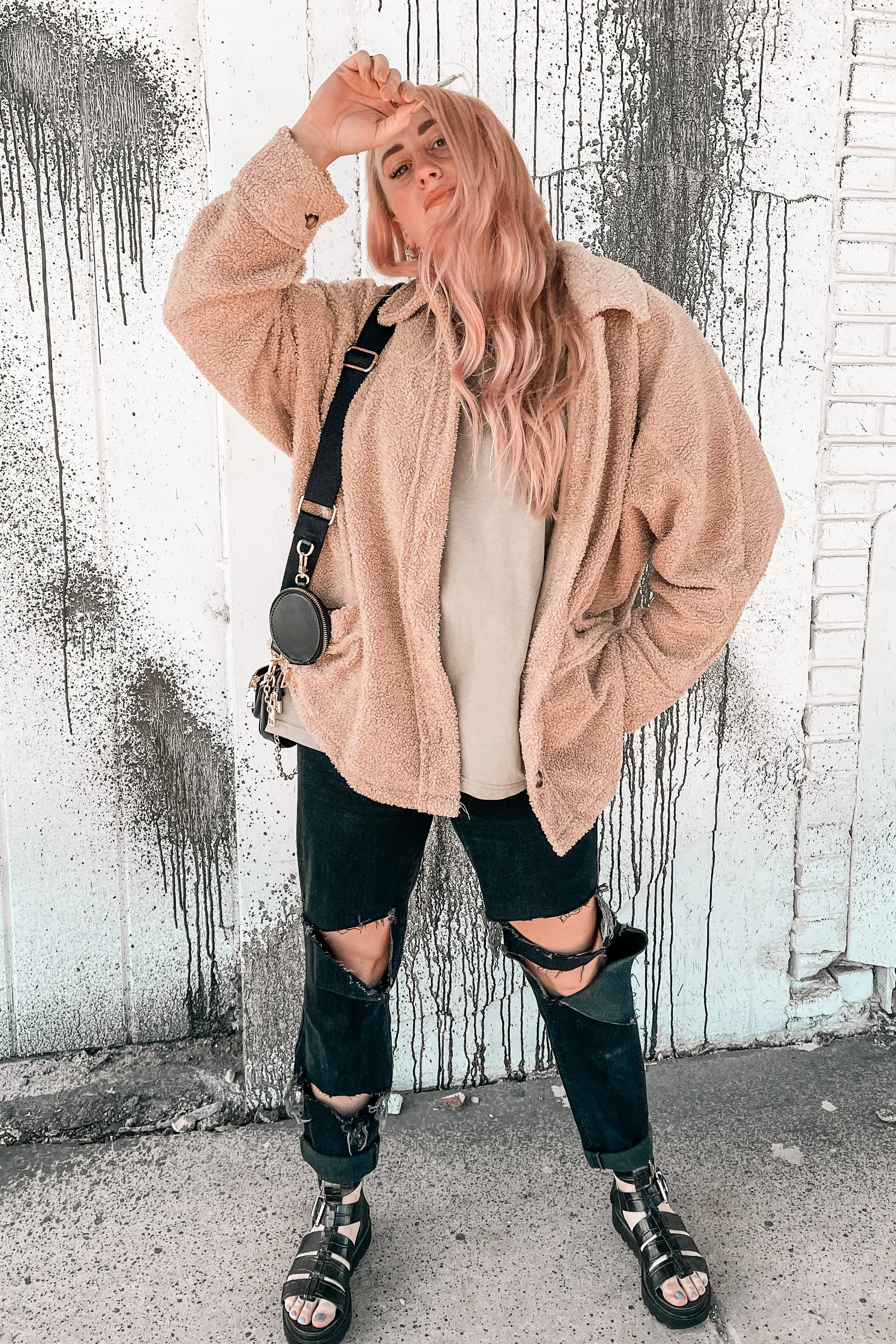 It's All Good Oversized Distressed Tee