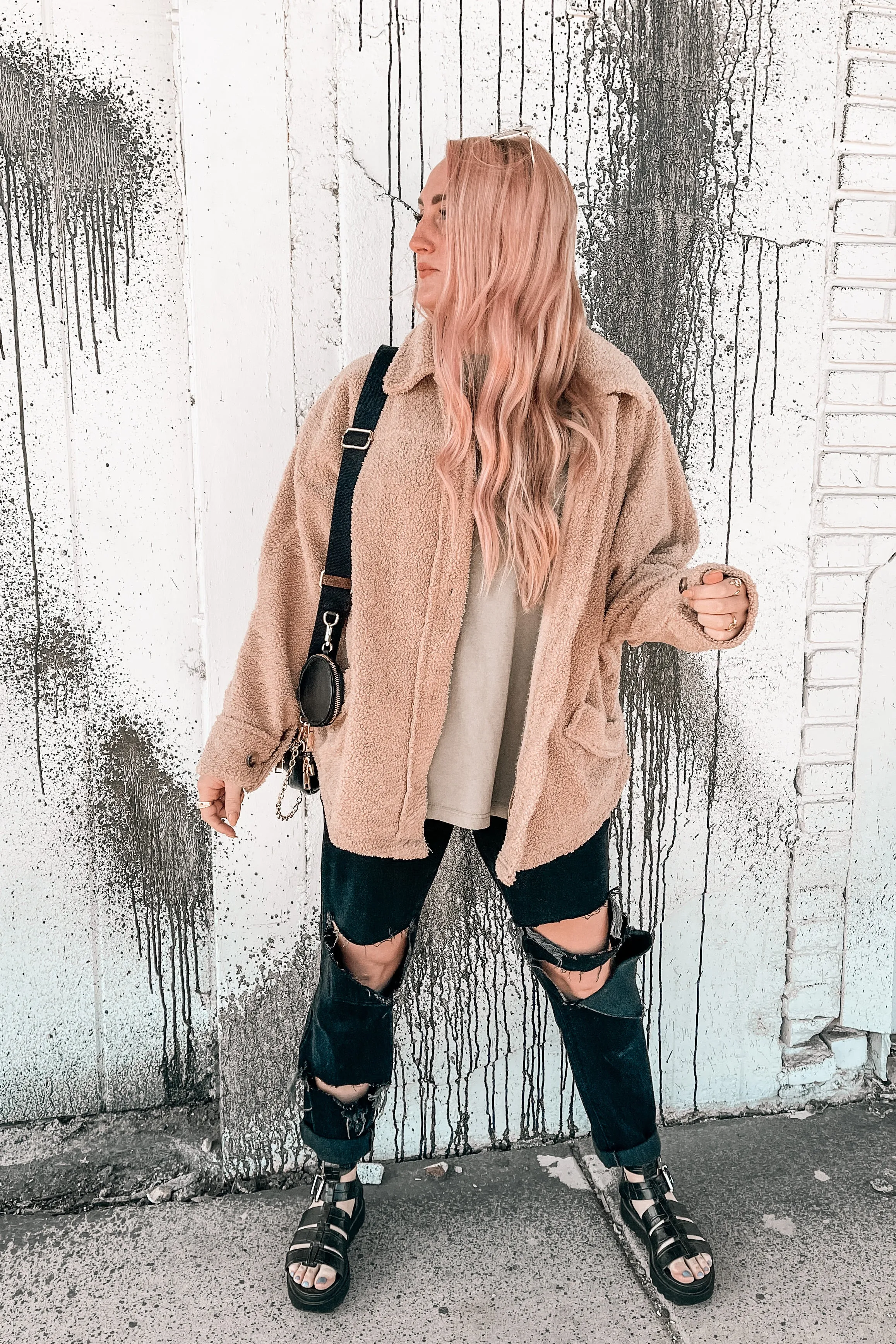 It's All Good Oversized Distressed Tee