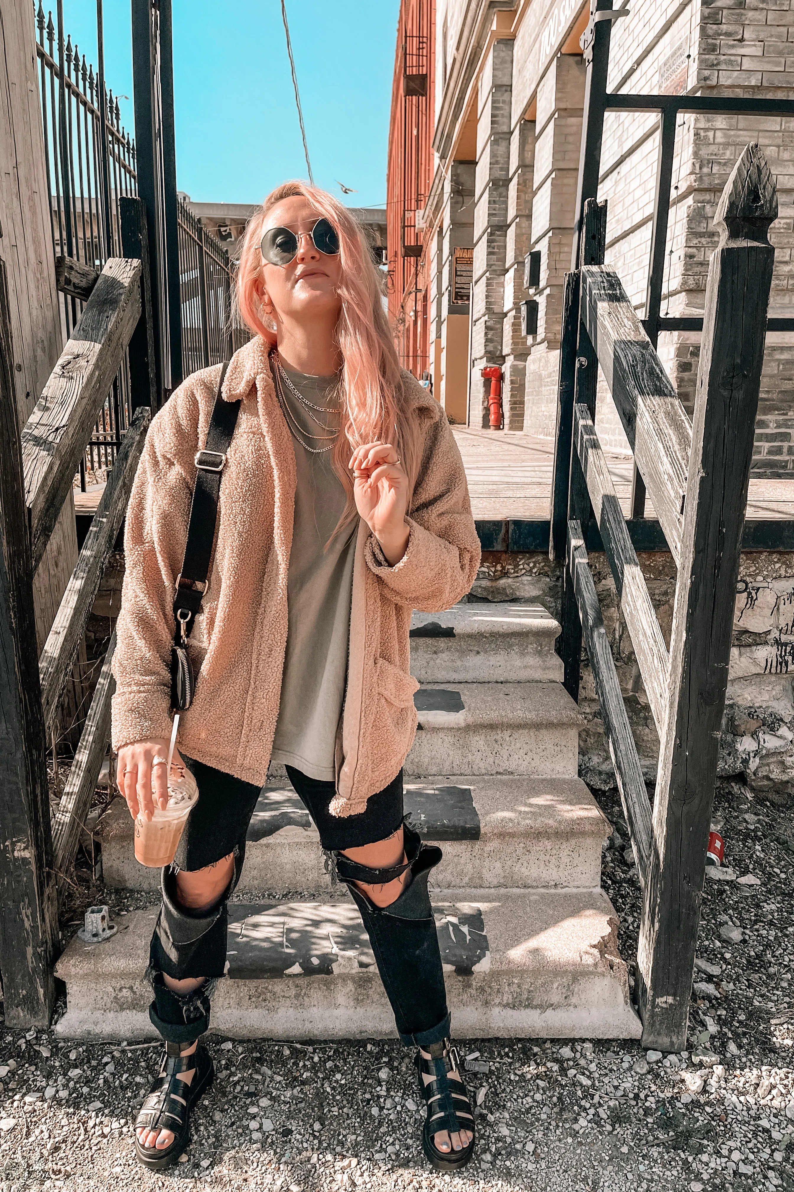 It's All Good Oversized Distressed Tee